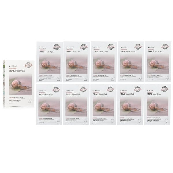 3W Clinic Mask Sheet - Essential Up Snail  10pcs x 25ml For Sale