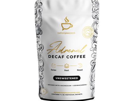 Before You Speak Adrenal Decaf Coffee Unsweetened 5g x 7 Pack on Sale