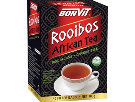 Bonvit Organic Rooibos African Tea x 40 Filter Bags Hot on Sale