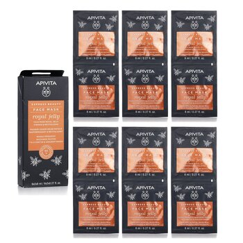 Apivita Express Beauty Face Mask with Royal Jelly (Firming & Revitalizing)  (Exp. Date: 03 2024)  6x(2x8ml) on Sale