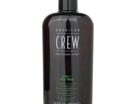 American Crew Men 3-IN-1 Tea Tree Shampoo, Conditioner and Body Wash 450ml 15.2oz Discount