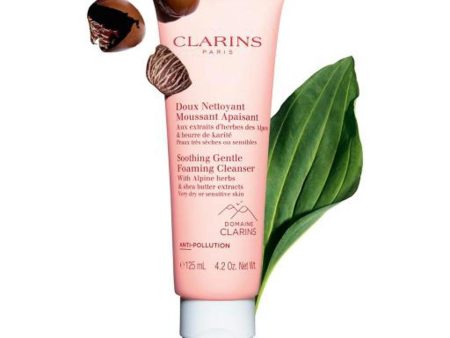 Clarins Soothing Gentle Foaming Cleanser (Very Dry or Sensitive Skin)  125ml 4.4oz Online Sale